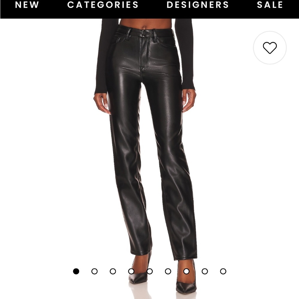 Good American better than leather icon pants - black
